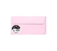 Clairefontaine 5535C - Paquet de 20 Enveloppes Auto-Adhésives - Format DL 11x22cm - 120g/m² - Coloris Rose Dragée - Invitation Evènements et Correspondance - Gamme Pollen - Papier Premium Lisse