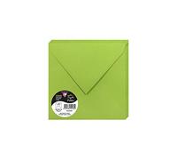 Clairefontaine 5543C - Paquet de 20 Enveloppes Gommées - Format Carré 16,5x16,5cm - 120g/m² - Coloris Vert Menthe - Invitation Evènements et Correspondance - Gamme Pollen - Papier Premium Lisse