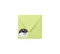 Clairefontaine Enveloppes gommées Pollen 55478C - Paquet 20 - 140×140mm - 120g/m² - Vert bourgeon
