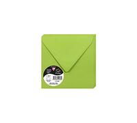 Clairefontaine 5548C - Paquet de 20 Enveloppes Gommées - Format Carré 14x14cm - 120g/m² - Coloris Vert Menthe - Invitation Evènements et Correspondance - Gamme Pollen - Papier Premium Lisse