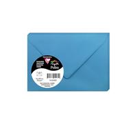 Clairefontaine Enveloppes 5550C – 75 x 100 mm Turquoise – 120 g/m² – Paquet de 20 – Fermeture gommée