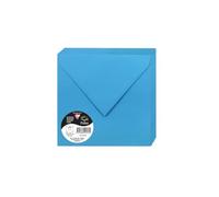 Clairefontaine Enveloppes 5553C – Paquet 20 – Carré 16,5x16,5 cm – 120 g/m² – Gommées – Turquoise