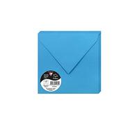 Clairefontaine 5553C - Paquet de 20 Enveloppes Gommées - Format Carré 16,5x16,5cm - 120g/m² - Coloris Turquoise - Invitation Evènements et Correspondance - Gamme Pollen - Papier Premium Lisse