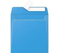 Clairefontaine 55553C - Carton de 200 Enveloppes Gommées - Format Carré (16,5x16,5cm) - 120g/m² - Coloris Turquoise - Invitation Evènements et Correspondance - Gamme Pollen - Papier Premium Lisse