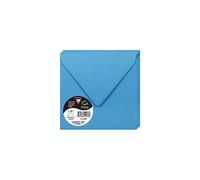 Clairefontaine 5558C - Paquet de 20 Enveloppes Gommées - Format Carré 14x14cm - 120g/m² - Coloris Turquoise - Invitation Evènements et Correspondance - Gamme Pollen - Papier Premium Lisse