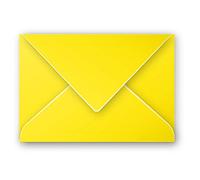 Enveloppes 75 x 100 mm,jaune soleil