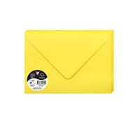 Clairefontaine 5562C - Paquet de 20 Enveloppes Gommées - Format C5 16,2x22,9cm - 120g/m² - Coloris Jaune Soleil - Invitation Evènements et Correspondance - Gamme Pollen - Papier Premium Lisse