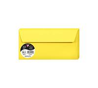 Clairefontaine 5565C - Paquet de 20 Enveloppes Auto-Adhésives - Format DL 11x22cm - 120g/m² - Coloris Jaune Soleil - Invitation Evènements et Correspondance - Gamme Pollen - Papier Premium Lisse