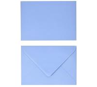 Clairefontaine 55722C Paquet de 20 Grandes Enveloppes 16,2x22,9cm - Bleu Lavande - 120g/m² - Format C5 - Invitation Evènements et Correspondance - Gamme Pollen - Papier Lisse