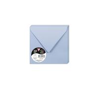 Clairefontaine Enveloppes 55728C – Paquet de 20, 14×14 cm, 120 g/m², Bleu lavande, gommées