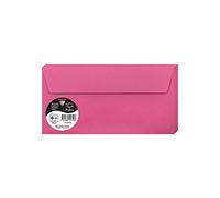 CLAIREFONTAINE Paquet de 20 enveloppes 120g POLLEN 11x22cm (DL). Coloris Rose fuchsia