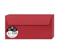 Clairefontaine Enveloppes DL Pollen 110x220 mm Rouge groseille 120 g Auto-adhésives Lot 20