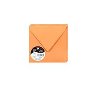 Clairefontaine 5598C Pack 20 Enveloppes gommées 14x14 cm 120g Clémentine