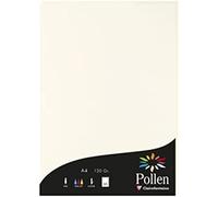 Clairefontaine 56000C - Étui de 50 Feuilles - Format A4 (21x29,7cm) - 120g/m² - Coloris Blanc Naturel - Papier d'Invitation Evènements et Correspondance - Gamme Pollen - Papier Premium