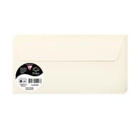 Clairefontaine Enveloppes auto-adhésives 56030C DL 11x22 cm 120g/m² Blanc naturel Gamme Pollen x20