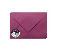 Clairefontaine 5762C Paquet de 20 Grandes Enveloppes 16,2x22,9cm Framboise - 120g/m² - Format C5 - Fermeture gommée - Invitation Evènements et Correspondance - Gamme Pollen - Papier Lisse