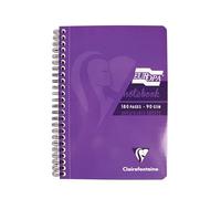 Clairefontaine 5813Z Un Carnet à Spirale Europa Glossy Violet - A5 14,8x21 cm - 180 Pages Détachables Lignées avec Marge - Papier Blanc 90 g - Couverture Carte Vernie