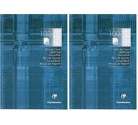 Clairefontaine 5816C Bloc de Cours Encollé Perforé Bleu Électrique- A4 21x29,7 cm - 200 Pages Petits Carreaux - Papier Blanc 90 g - Couverture Carte Pelliculée (Lot de 2)