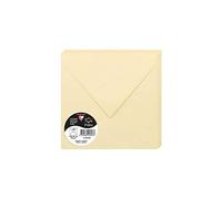 Clairefontaine 5843C - Paquet de 20 Enveloppes Gommées - Format Carré 16,5x16,5cm - 120g/m² - Coloris Chamois - Invitation Evènements et Correspondance - Gamme Pollen - Papier Premium Lisse