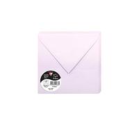 Clairefontaine 5863C - Paquet de 20 Enveloppes Gommées - Format Carré 16,5x16,5cm - 120g/m² - Coloris Lilas - Invitation Evènements et Correspondance - Gamme Pollen - Papier Premium Lisse