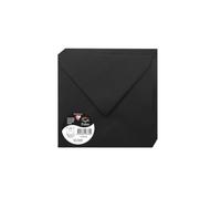 Clairefontaine 5873C Pack 20 Enveloppes gommées 16,5x16,5 cm 120g Noir