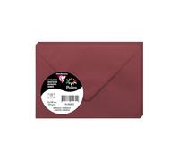 Clairefontaine Enveloppes 5880C - Paquet de 20 Mini 7,5×10 cm Bordeaux, 120 g/m², gommée