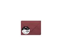Clairefontaine 5880C - Paquet de 20 Enveloppes Gommées - Format 7,5x10cm - 120g/m² - Coloris Bordeaux - Invitation Evènements et Correspondance - Gamme Pollen - Papier Premium Lisse