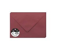 Clairefontaine 5882C Paquet de 20 Grandes Enveloppes 16,2x22,9cm Bordeaux - 120g/m² - Format C5 - Fermeture gommée - Invitation Evènements et Correspondance - Gamme Pollen - Papier Lisse