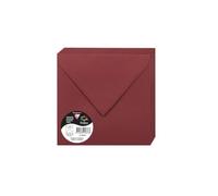 Clairefontaine Enveloppes gommées 5883C – Paquet de 20 format carré 16,5×16,5 cm 120 g/m² Bordeaux