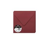 Clairefontaine 5883C - Paquet de 20 Enveloppes Gommées - Format Carré 16,5x16,5cm - 120g/m² - Coloris Bordeaux - Invitation Evènements et Correspondance - Gamme Pollen - Papier Premium Lisse