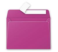 Clairefontaine 5886C - Paquet de 20 Enveloppes Auto-Adhésives - Format C6 11,4x16,2cm - 120g - Coloris Bordeaux - Invitation Evènements et Correspondance - Gamme Pollen - Papier Premium Lisse