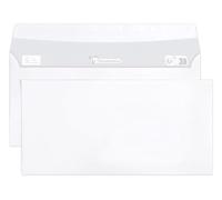 Clairefontaine 5945C - Boite de 500 Enveloppes Blanches DL- 110x220mm - Auto-Adhésives - 80g/m²