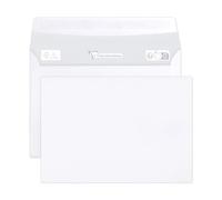 Clairefontaine 5946C - Boite de 500 Enveloppes Blanches C6-114x162mm - Auto-Adhésives - 80g/m²