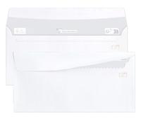Clairefontaine 5995C - Boite de 500 Enveloppes Blanches DL- 110x220mm - Ouverture Facile - Auto-Adhésives - 80g/m²