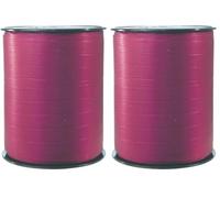 Clairefontaine 601582C - Une bobine de Ruban Bolduc Mat - 250mx10mm - Bordeaux - Ruban décoratif cadeau, DIY, Emballage Cadeau (Lot de 2)