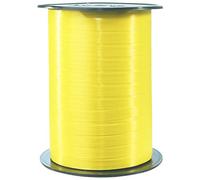Clairefontaine 601715C - Une bobine de Ruban Bolduc Lisse - 500mx0,7 cm - Jaune Citron - Ruban décoratif cadeau, DIY, Emballage Cadeau