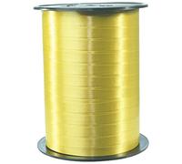 Clairefontaine 601775C - Une bobine de Ruban Bolduc Lisse - 500mx0,7 cm - Or - Ruban décoratif cadeau, DIY, Emballage Cadeau