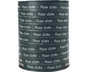 Clairefontaine 602129C - Une bobine de Ruban Bolduc Plaisir d'offrir - 250 m x 10 mm - Noir&Blanc - Ruban décoratif cadeau, DIY, Emballage Cadeau