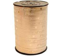 Clairefontaine 602176C - Une bobine de Ruban Bolduc Plaisir d'offrir - 225 m x 10 mm - Argent - Ruban décoratif cadeau, DIY, Emballage Cadeau