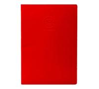 Clairefontaine 60331C Cahier Piqué Crok'Book - 24 Feuilles Papier Dessin Blanc 17x22 cm 90g - Format Portrait - Couverture Rouge - Couverture Souple Personnalisable