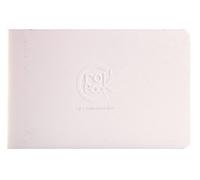 Clairefontaine 60344C Cahier Piqué Crok'Book - 24 Feuilles Papier Dessin Blanc 17x11 cm 90g - Format Paysage - Couverture Ivoire - Couverture Souple Personnalisable