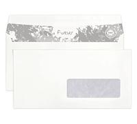 Clairefontaine 610615C - Boite de 500 enveloppes Forever Blanches 100% recyclé DL-110x220mm - Auto-Adhésives - 80g/m² - Fenêtre Papier Cristal 35x100 (position 20/20)