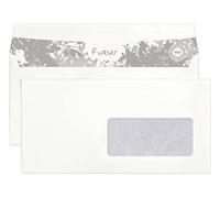 Clairefontaine 610925C - Boite de 500 enveloppes Forever Blanches 100% recy L-110x220mm - Auto-Adhésives - 80g/m² - Fenêtre Papier Cristal 45x100 (position 20/20)