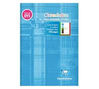 Clairefontaine 6158C - Bloc écriture "Clairenfantine" spécial Dys encollé 14,8x21cm 100 pages détach. cadre & lignes 4 couleurs Interligne 5 mm