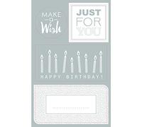 Clairefontaine 617032C - Un Sachet De 16 Étiquettes Cadeaux Adhésives Argent - Dimensions Packaging : 8,5x16cm - Motif : Anniversaire, Argent, Happy Birthday - Étiquettes Pour Cadeaux Adhésives