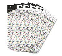 Clairefontaine 618006C - 6 Pochettes cadeaux pliables grand format - 30x40cm - Motifs : Pois multicolors - Boite Pillow - Emballage cadeau
