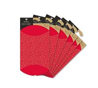 Clairefontaine 618012C - 6 Pochettes cadeaux pliables petit format - 16x22cm - Motifs : Etoiles kraft - Boite Pillow - Emballage cadeau