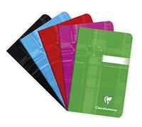 Clairefontaine 63592C Un Carnet Agrafé - 9x14 cm - 96 Pages Petits Carreaux - Papier Blanc 90 g - Couverture Carte Pelliculée Couleur Aléatoire