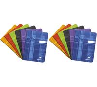 Clairefontaine 63682C Un Cahier Agrafé - A5 14,8x21 cm - 96 Pages Petits Carreaux - Papier Blanc 90 g - Couverture Carte Pelliculée Couleur Aléatoire (Lot de 2)