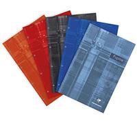 Clairefontaine 66135C Un Bloc Pupitre Agrafé en-Tête Perforé - A4+ 21x31,8 cm - 160 Pages Détachables Lignées avec Marge - Papier Blanc 90 g - Couverture Carte Pelliculée Couleur Aléatoire